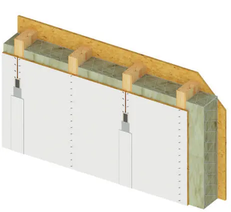 Decking — OSB Firestop assembly cross-section