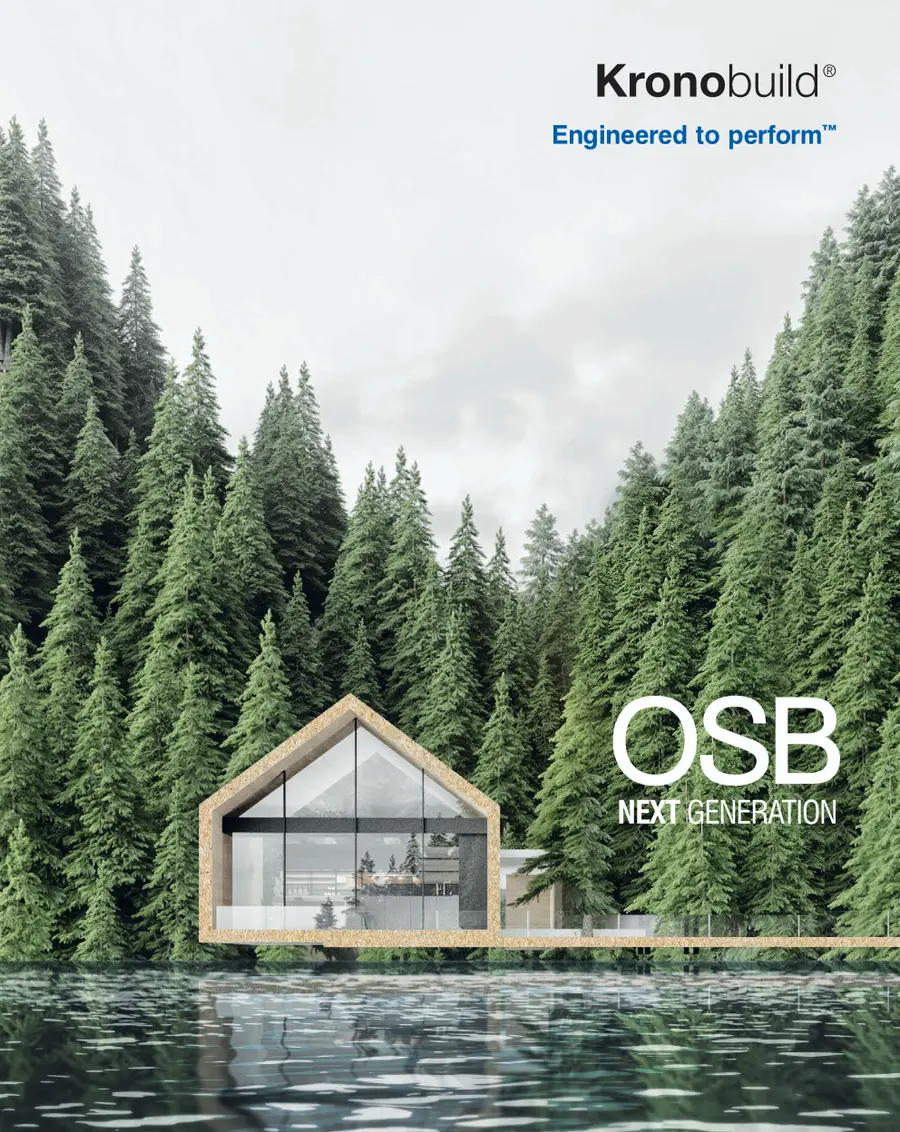 OSB Next Generation — a timber house by a forest lake
